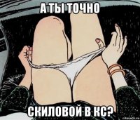 а ты точно скиловой в кс?