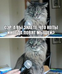 Сэр, а Вы знаете, что коты иногда ловят мышей? 