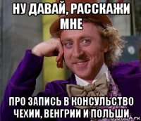 ну давай, расскажи мне про запись в консульство чехии, венгрии и польши