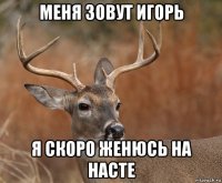 меня зовут игорь я скоро женюсь на насте