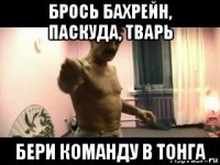 брось бахрейн, паскуда, тварь бери команду в тонга