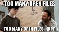 too many open files too many open files, карл