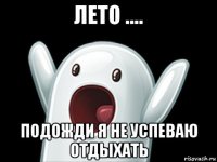 лето .... подожди я не успеваю отдыхать