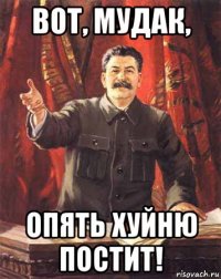 вот, мудак, опять хуйню постит!