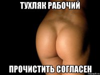 тухляк рабочий прочистить согласен