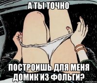 а ты точно построишь для меня домик из фольги?