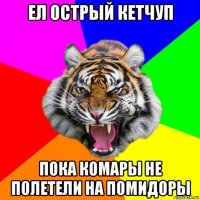 ел острый кетчуп пока комары не полетели на помидоры