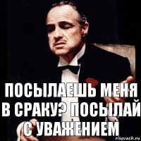 Посылаешь меня в сраку? Посылай с уважением