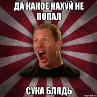 да какое нахуй не попал сука блядь