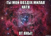 ты мой воздух милая катя от яны!