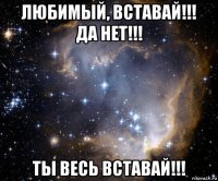 любимый, вставай!!! да нет!!! ты весь вставай!!!