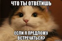 что ты ответишь если я предложу встречаться?