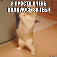 я просто очень волнуюсь за тебя 