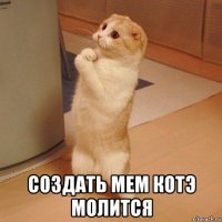  создать мем котэ молится