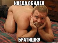 когда обидел братишку