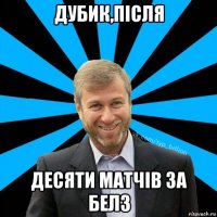 дубик,після десяти матчів за белз