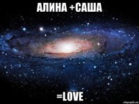 алина +саша =love