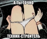 а ты точно техник-строитель