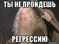 ты не пройдешь регрессию