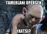 tamerlani opersen yaxtsi?