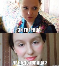 Эй тигрица. Чё надо тупица?