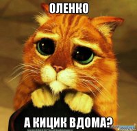 оленко а кицик вдома?