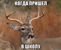 когда пришел в школу