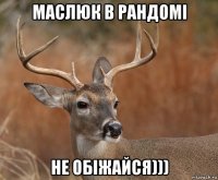 маслюк в рандомі не обіжайся)))