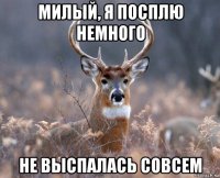 милый, я посплю немного не выспалась совсем