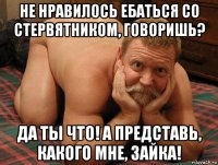 не нравилось ебаться со стервятником, говоришь? да ты что! а представь, какого мне, зайка!