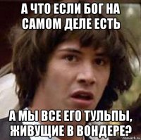 а что если бог на самом деле есть а мы все его тульпы, живущие в вондере?