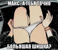 макс , а тебя точно больяшая шишка?