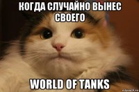 когда случайно вынес своего world of tanks