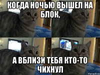 когда ночью вышел на блок, а вблизи тебя кто-то чихнул