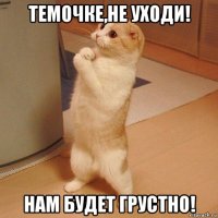 темочке,не уходи! нам будет грустно!