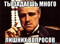 ты задаёшь много лишних вопросов