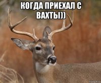 когда приехал с вахты)) 