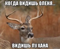 когда видишь оленя... видишь лу хана