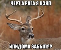 черт а рога я взял илидома забыл??