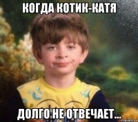 когда котик-катя долго не отвечает...