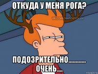 откуда у меня рога? подозрительно............ очень....