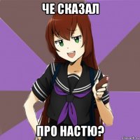 че сказал про настю?