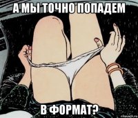 а мы точно попадем в формат?