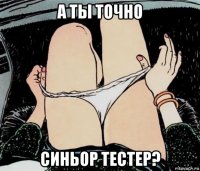 а ты точно синьор тестер?