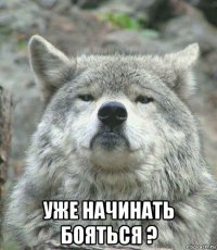  уже начинать бояться ?