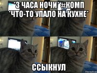 *3 часа ночи* #комп *что-то упало на кухне* ссыкнул