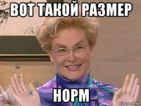 вот такой размер норм