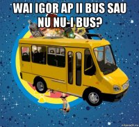 wai igor ap ii bus sau nu nu-i bus? 