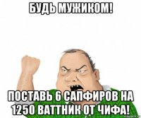 будь мужиком! поставь 6 сапфиров на 1250 ваттник от чифа!