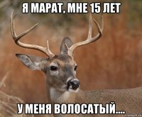 я марат, мне 15 лет у меня волосатый....